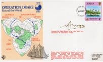 Sir John Mogg Operation Drake Round The World Chairman Hand Signed FDC