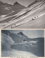 Skiing Race incl Hotel Regina Adelboden 2x Switzerland Postcard s
