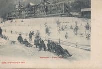Sledging Winter Sports At Grand Hotel Adelboden Switzerland Postcard