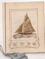 Smooth Be This Is Your Life Voyage Sailing Ship 1905 Antique Greetings Card