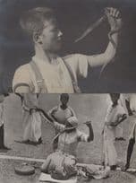 Snake Swallowing Charmer 2x Antique Postcard s