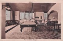 Snooker Pool Room at Regina Hotel Wengen Switzerland Old Postcard