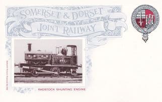 Somerset & Dorset Joint Railway Hadstock Shunting Engine Postcard