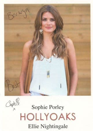 Sophie Porley as Ellie Hollyoaks DOUBLE Hand & Printed Signed Photo