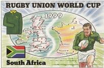 South Africa Stadium Map Rugby World Cup Uniform Postcard
