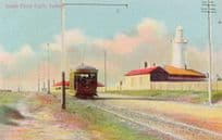 South Head Light Sydney Antique Australia Train Railway Rare Postcard