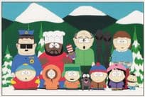 South Park Group Kenny Chef Kyle Wendy TV Show Postcard