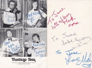 Southampton 4x Vintage Local Jazz Pop Group Signed Photo s
