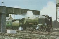 Southampton Line 1966 34027 Train at Taw Valley Painting Postcard
