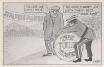Spalding Flower Parade Tulip Drummer Band Musician Comic Postcard
