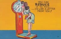 Speak Your Weight Scales I Want A Letter From You To Write Antique Postcard