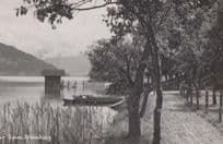 Spiez Strandweg Boat Ship Real Photo Postcard