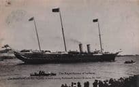 Spithead Royal Naval Review King George V Antique RPC Postcard