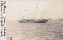 Spithead Royal Naval Review King George V Antique Ship Postcard