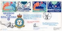 Squadrons Of The Royal Air Force Channel Tunnel Flown Oldham Hand Signed FDC
