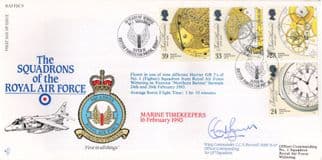 Squadrons Of The Royal Air Force Marine Timekeepers Sea Clocks Flown Hand Signed FDC