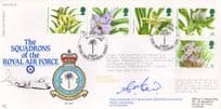Squadrons Of The Royal Air Force Orchids 1993 Flown Hand Signed FDC