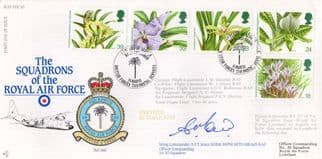 Squadrons Of The Royal Air Force Orchids 1993 Flown Hand Signed FDC