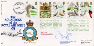 Squadrons Of The Royal Air Force Swans Andover Flown Hand Signed FDC