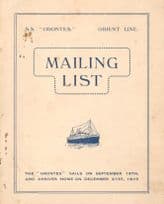 SS Orontes 1933 The Cruise Ship Communications On Board Book let