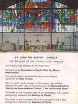 St John The Baptist Church Lincoln Stained Glass 2x Postcard s