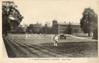 St Marks College Chelsea North Wing Tennis London Old Postcard
