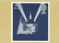 St Pauls Cathedral Military WW2 1945 Searchlights RMPQ London Stamp Postcard