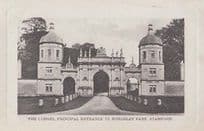 Stamford Lodges Principle Entrance Burley Park Lincs Antique Postcard