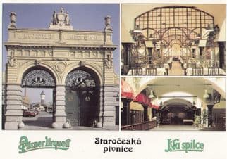 Staroceska Pivnice Prague Pilsner Urquell Postcard