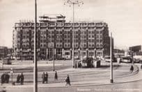 Stationsplein Bus Central Station Rotterdam Dutch Real Photo Postcard