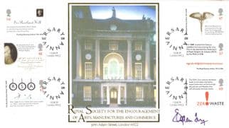 Stephen Fry Royal Society Of Arts Hand Signed Buckingham Rare FDC