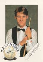 Stephen Hendry Snooker Legend Large 8x6 Double Hand Signed Photo