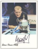 Steve Davis Large Mint Undedicated Snooker Hand Signed Photo