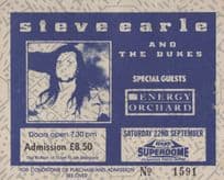 Steve Earle & The Dukes Belfast Superdome Irish Vintage Concert Ticket