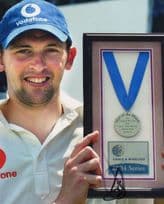 Steve Harmison 2004 Man Of The Match GB vs Jamaica Cricket Award Hand Signed Photo
