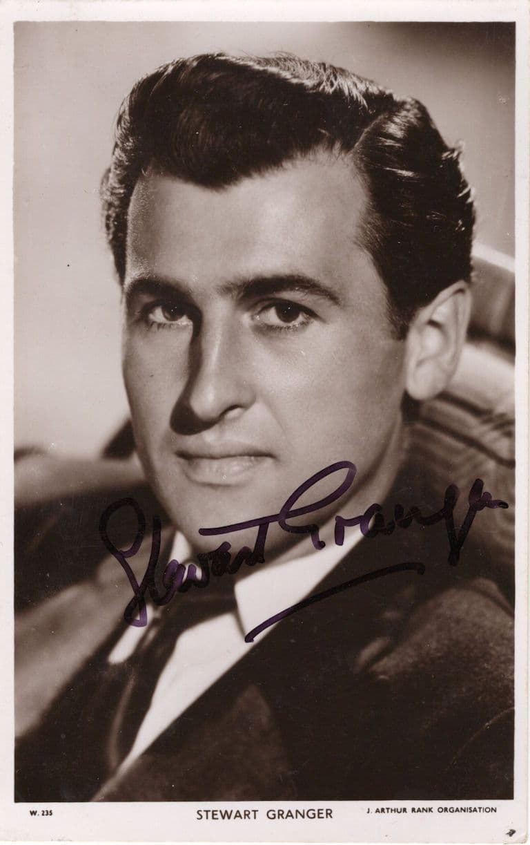 Stewart Granger Actor Antique Hand Signed Photo