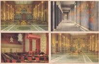 Stockholm City Hall 4x Vintage Interior & Gallery Postcard s