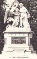 Strassburgerdenkmal Basel Switzerland Statue Monument Swiss Old Antique Postcard
