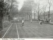 Stratheden Boys Tennis Court Fife Scotland Antique Postcard