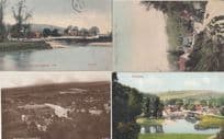 Streatley Hills & Bridge 4x Berkshire Antique Postcard s