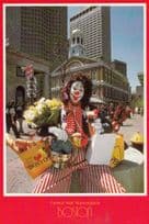 Street Clown in Faneuil Hall Market Marketplace Boston American Postcard
