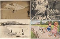 Surfing Surfboarding Real Photo Jogging Comic Skiing 4x Postcard s