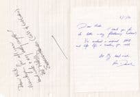 Susanne Dawson Eastenders & David 2x Hand Written Autograph Letter s