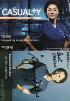 Susanne Packer Casualty 2x Hand Signed Cast Card Photo s