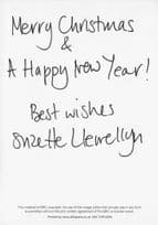 Suzette Llewelyn BBC Eastenders Hand Signed Photo & Christmas Card