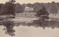 Swans On River at Ashbourne Hall Hotel Derby Vintage Real Photo Postcard