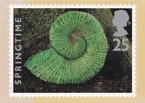 Sweet Chestnut Leaves As Snail Amazing Royal Mail Stamp Ltd Postcard