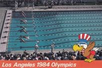 Swimming California University Los Angeles Olympic Games 1984 Postcard