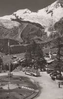 Swiss Bus at Saas-Fee Alphubel Coach Old Real Photo Postcard