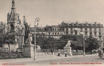 Swiss Cyclist Bicycle at Geneve Hotel Beau Rivage Old Switzerland Postcard